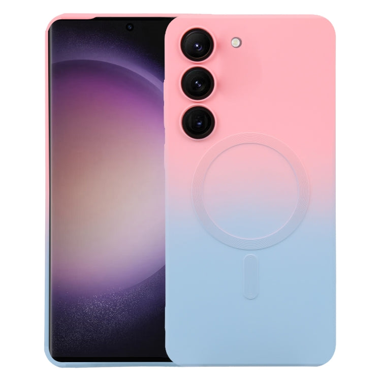 For Samsung Galaxy S23+ 5G Liquid TPU Silicone Gradient MagSafe Phone Case(Pink Blue) - free shipping - PMC TechLife - Order now!