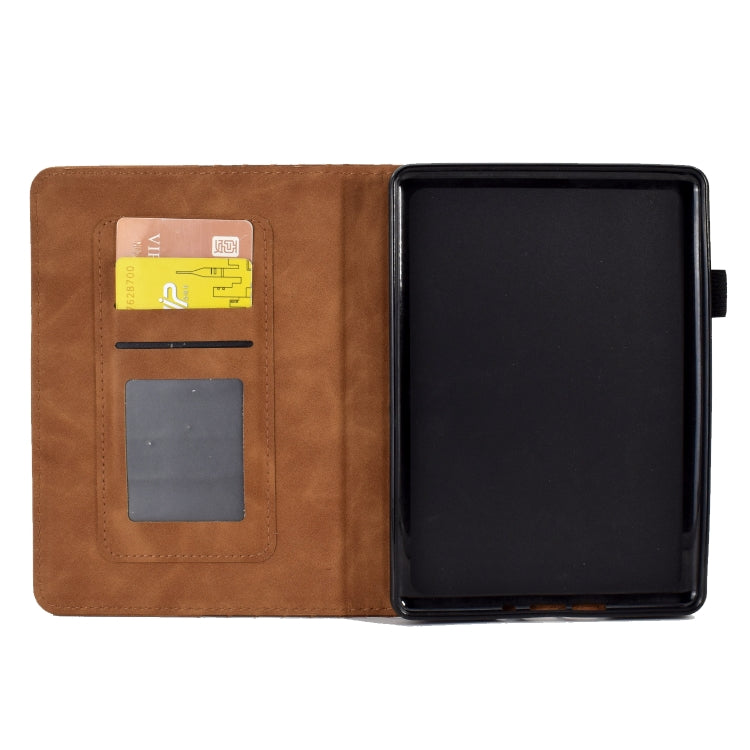 For Amazon Kindle PaperWhite 4 / 3 / 2 / 1 Rhombus Embossed Leather Tablet Case(Brown) - free shipping - PMC TechLife - Order now!