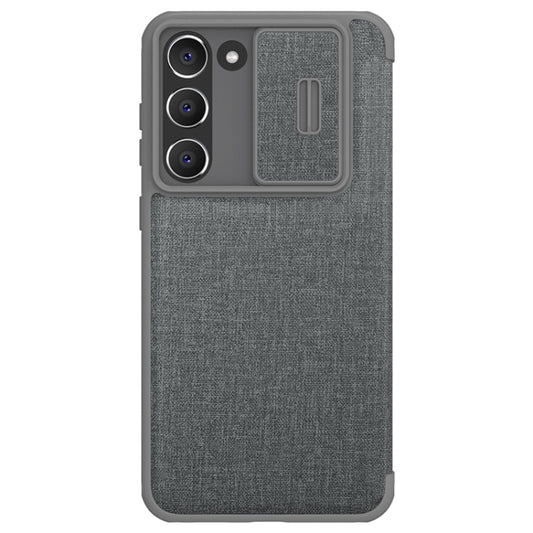 For Samsung Galaxy S23+ 5G NILLKIN QIN Series Pro Sliding Camera Cover Design Leather Phone Case(Grey) - Galaxy S23+ 5G Cases by NILLKIN | Online Shopping South Africa | PMC Jewellery