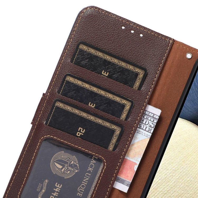 For Honor X7a 4G KHAZNEH Litchi Texture Leather RFID Phone Case(Brown) - Honor Cases by PMC TechLife | Online Shopping South Africa | PMC TechLife | Buy Now Pay Later Mobicred