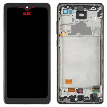 OLED LCD Screen for Samsung Galaxy A72 SM-A725 6.33 inch Digitizer Full Assembly with Frame(Black) - LCD Screen by PMC Jewellery | Online Shopping South Africa | PMC Jewellery