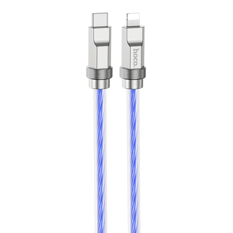 hoco U113 PD 20W USB-C/Type-C to 8 Pin Silicone Data Cable, Length: 1m(Blue) - 2 in 1 Cable by hoco | Online Shopping South Africa | PMC Jewellery