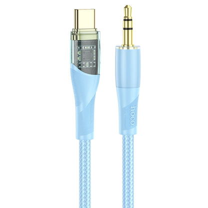 hoco UPA25 Transparent Exploration Version USB-C/Type-C Digital Audio Conversion Cable, Length: 1m(Blue) - Video & Audio Cable by hoco | Online Shopping South Africa | PMC Jewellery