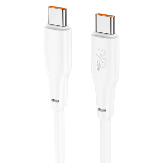 hoco X93 100W USB-C/Type-C to USB-C/Type-C Fast Charge Data Cable, Length:1m(White) - USB-C & Type-C Cable by hoco | Online Shopping South Africa | PMC Jewellery
