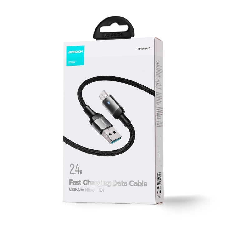 JOYROOM S-UM018A10 Extraordinary Series 2.4A USB-A to Micro USB Fast Charging Data Cable, Cable Length:2m(Black) - Micro USB Cable by JOYROOM | Online Shopping South Africa | PMC Jewellery