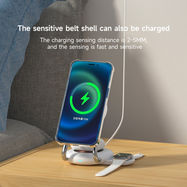 N21 15W 3 in 1 Transparent Magnetic Wireless Charger(Blue) -  by PMC Jewellery | Online Shopping South Africa | PMC Jewellery