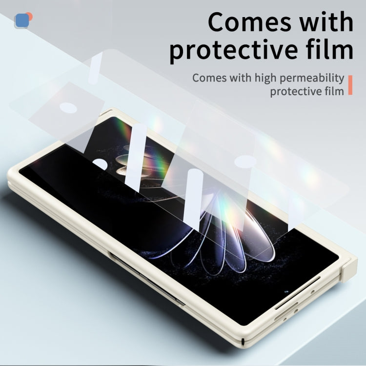 For Xiaomi Mix Fold 2 Hinge All-inclusive Magnetic Phone Case with Stand(White) - Xiaomi Cases by PMC TechLife | Online Shopping South Africa | PMC TechLife