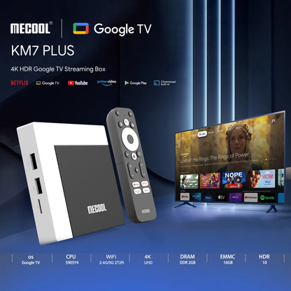 MECOOL KM7 Plus Android 10.0 Smart TV Set Top Box, Amlogic S905Y4 Quad Core, 2GB+16GB, Plug Type:US Plug - Amlogic S905 by MECOOL | Online Shopping South Africa | PMC Jewellery