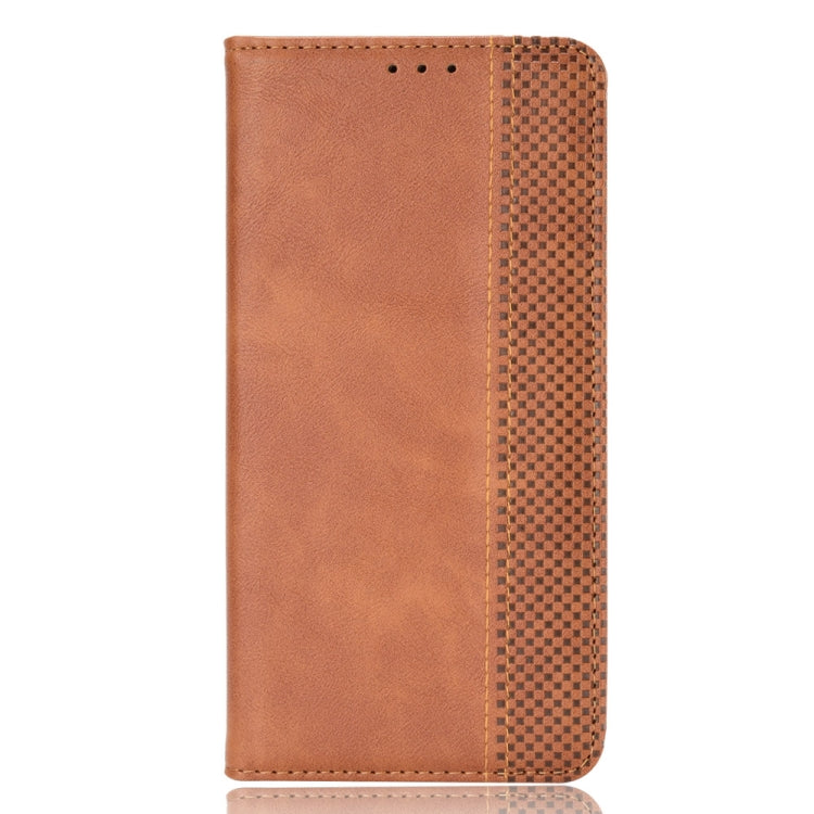 For OnePlus 11R / Ace 2 Magnetic Buckle Retro Texture Leather Phone Case(Brown) - free shipping - PMC TechLife - Order now!