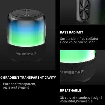 HOPESTAR SC-01 Waterproof LED Light Wireless Bluetooth Speaker(Grey) - Desktop Speaker by HOPESTAR | Online Shopping South Africa | PMC Jewellery