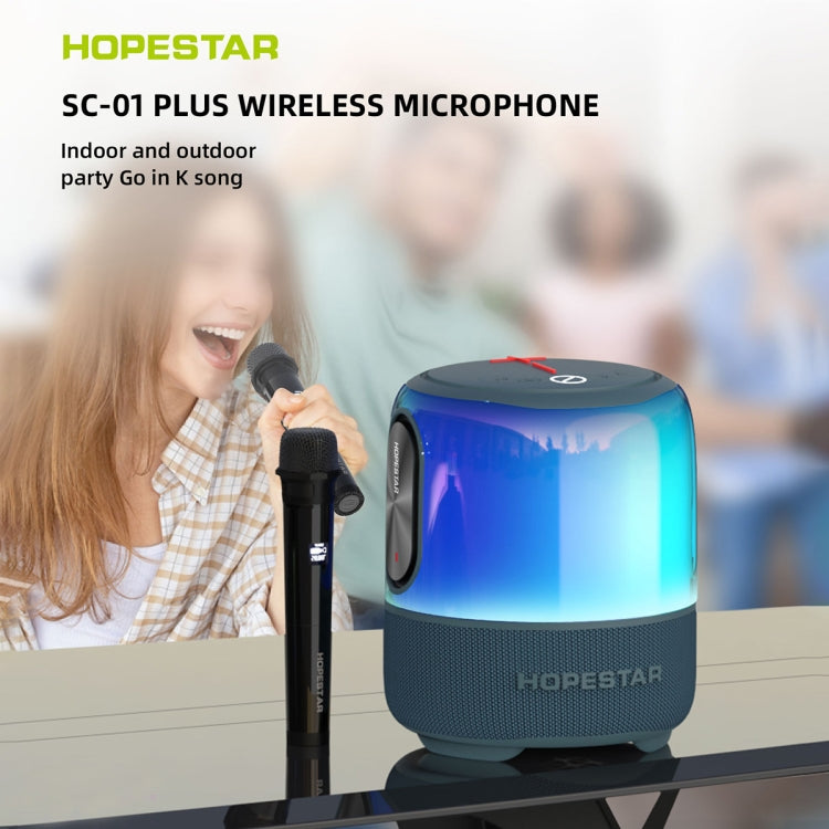 HOPESTAR SC-01 Waterproof LED Light Wireless Bluetooth Speaker(Blue) - free shipping - PMC TechLife - Order now!