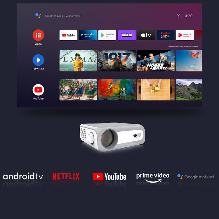 MECOOL KP1 1920x1080P 700ANSI Lumens Portable Mini LCD Smart Projector(EU Plug) - Mini Projector by MECOOL | Online Shopping South Africa | PMC TechLife