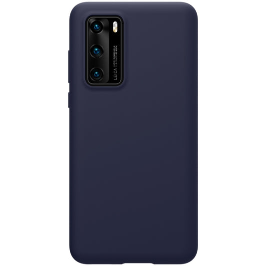 For Huawei P40 NILLKIN Feeling Series Shockproof Liquid Silicone Protective Case(Blue) - Huawei Cases by NILLKIN | Online Shopping South Africa | PMC Jewellery