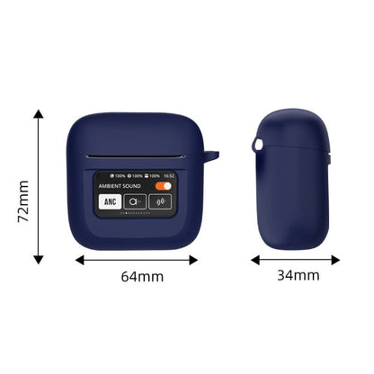 For JBL Tour Pro 2 Silicone Wireless Earphone Protective Case(Dark Blue) - JBL Earphone Case by PMC Jewellery | Online Shopping South Africa | PMC Jewellery