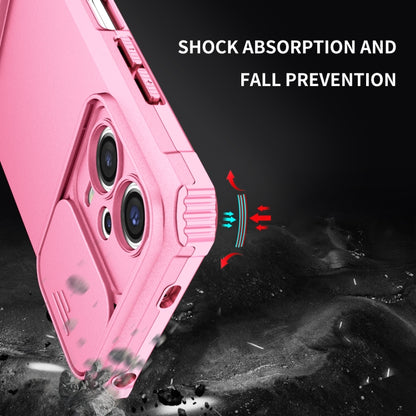 For Xiaomi Redmi Note 12 5G / Poco X5 Stereoscopic Holder Sliding Camshield Phone Case(Pink) - Note 12 Cases by PMC Jewellery | Online Shopping South Africa | PMC Jewellery