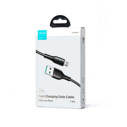 JOYROOM S-UM018A13 2.4A USB to Micro USB Fast Charging Data Cable, Length:1.2m(Black) - Micro USB Cable by JOYROOM | Online Shopping South Africa | PMC Jewellery