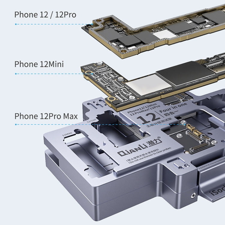 Qianli iSocket Motherboard Layered Test Fixture For iPhone 12 Series - Repair Fixture by QIANLI | Online Shopping South Africa | PMC Jewellery | Buy Now Pay Later Mobicred