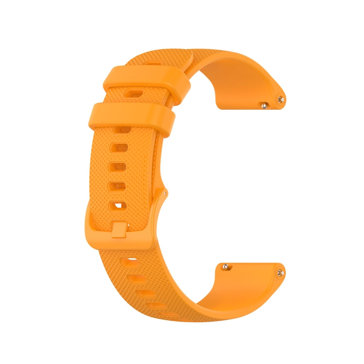 For Honor Watch GS 3i 22mm Small Plaid Texture Silicone Watch Band(Amber Yellow) - Smart Wear by PMC Jewellery | Online Shopping South Africa | PMC Jewellery