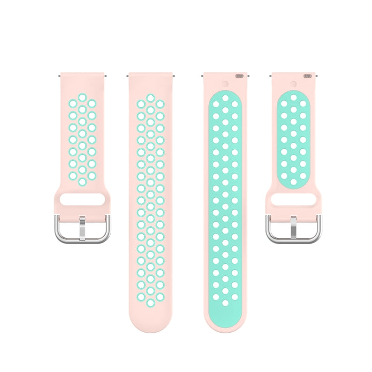 For Honor Watch GS 3i 22mm Sports Two-tone Silicone Watch Band(Pink Teal) - Smart Wear by PMC Jewellery | Online Shopping South Africa | PMC Jewellery