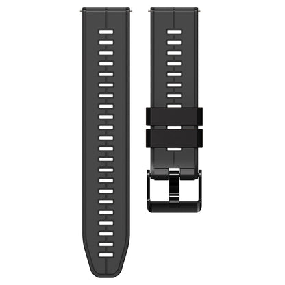 22mm Universal Vertical Line Two-Color Silicone Watch Band(Carbon Gray+Black) - Smart Wear by PMC Jewellery | Online Shopping South Africa | PMC Jewellery