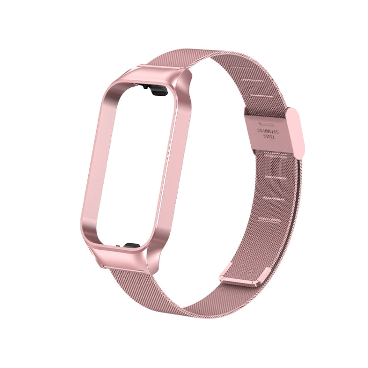 For Redmi Band 2 Milan Buckle Metal Watch Band(Rose Pink) - Smart Wear by PMC Jewellery | Online Shopping South Africa | PMC Jewellery