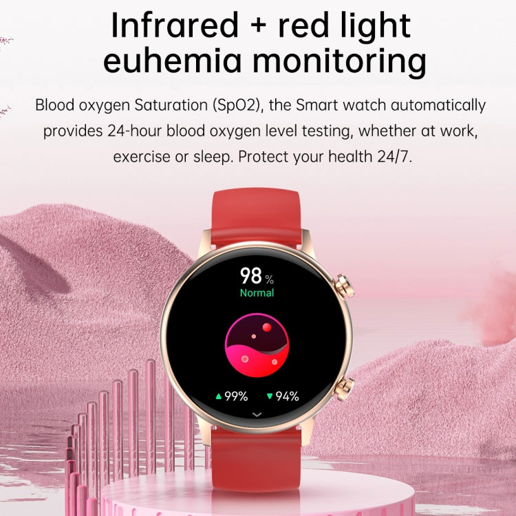 HK39 1.1 inch Smart Stainless Steel Band Watch Support Bluetooth Call/Blood Oxygen Monitoring(Gold) - Smart Wear by PMC Jewellery | Online Shopping South Africa | PMC Jewellery