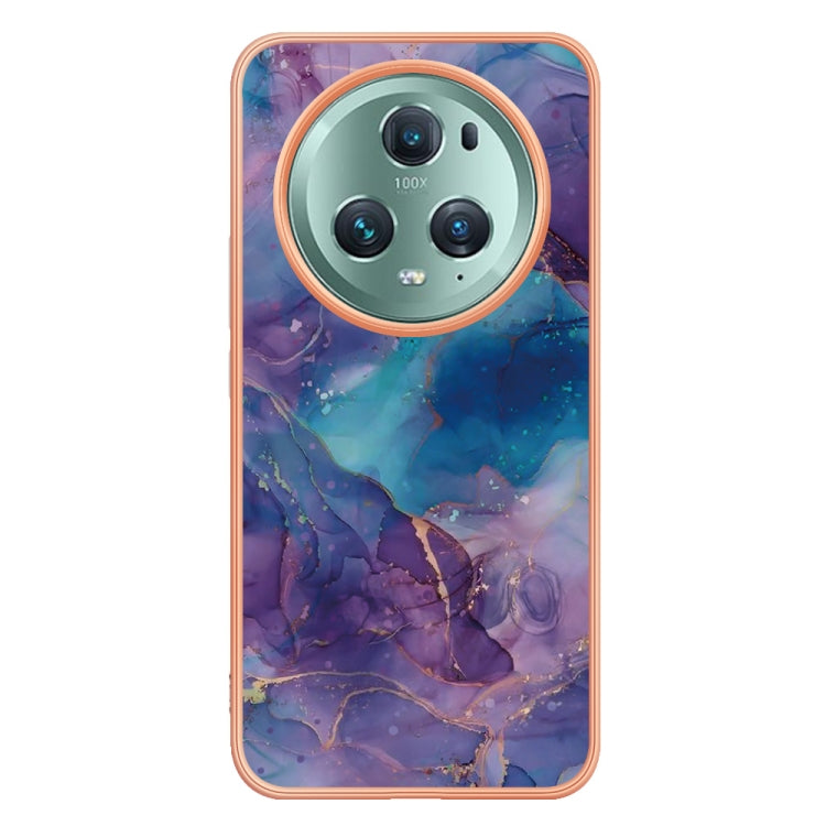 For Honor Magic5 Pro Electroplating Marble Dual-side IMD Phone Case(Purple 016) - Honor Cases by PMC Jewellery | Online Shopping South Africa | PMC Jewellery