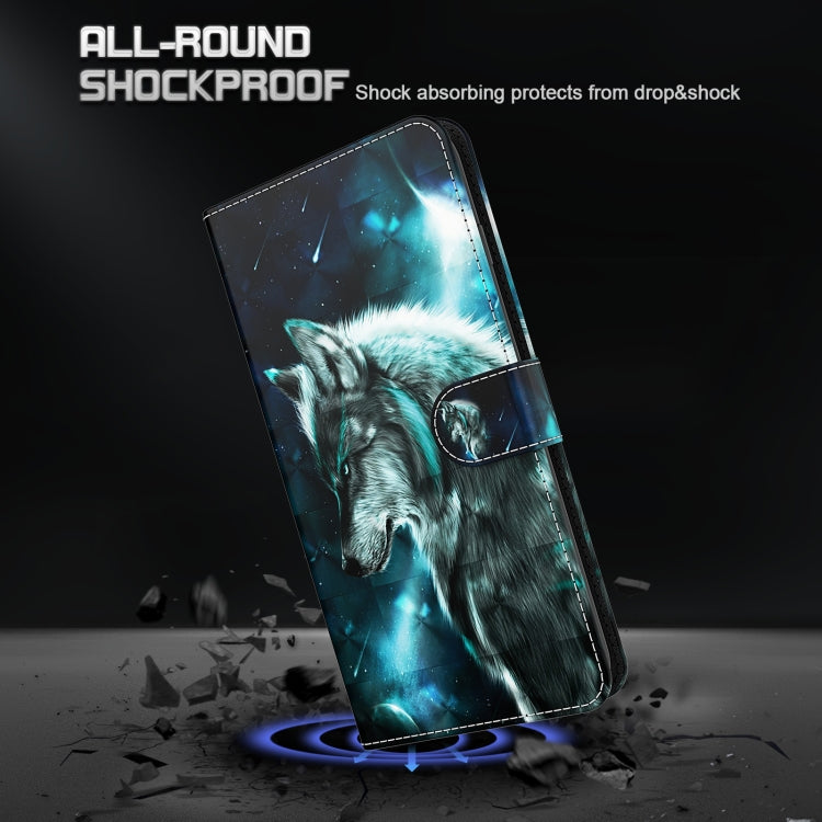 For Xiaomi Redmi Note 12 4G Global 3D Painting Pattern Flip Leather Phone Case(Wolf) - free shipping - PMC TechLife - Order now!