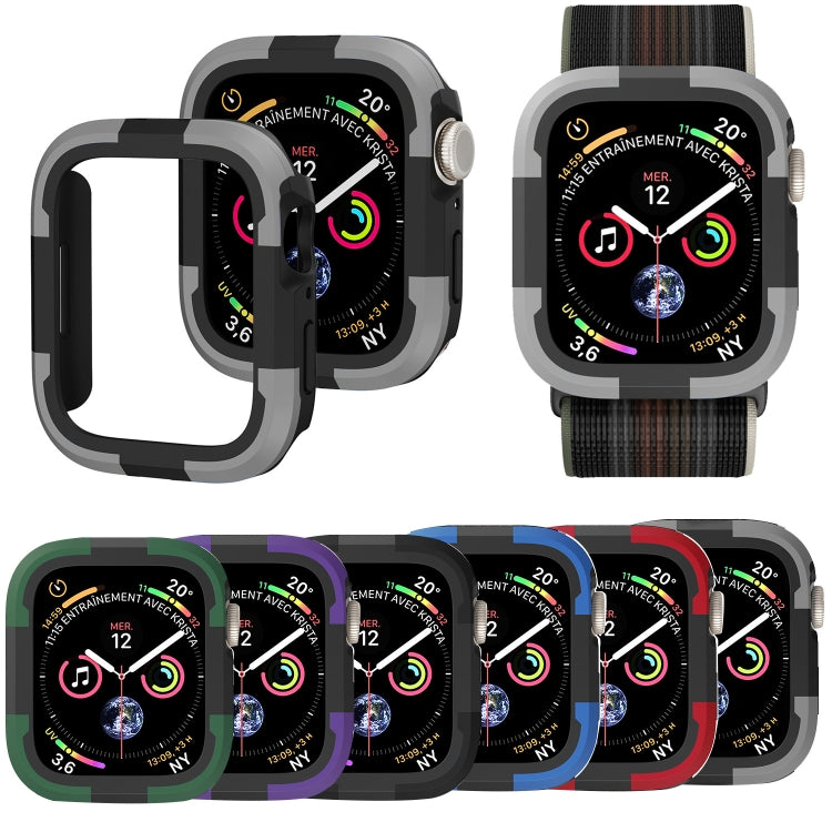 For Apple Watch Series SE 2&6&SE&5&4 44mm Armor Frame Watch Case(Blue) - Smart Wear by PMC Jewellery | Online Shopping South Africa | PMC Jewellery