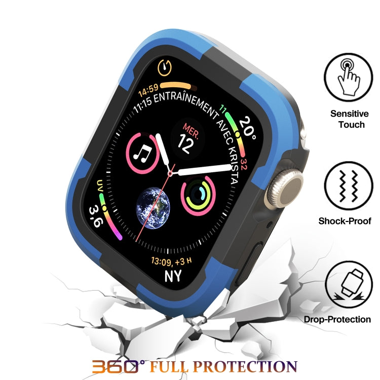 For Apple Watch Ultra 49mm Armor Frame Watch Case(Blue) - Smart Wear by PMC Jewellery | Online Shopping South Africa | PMC Jewellery