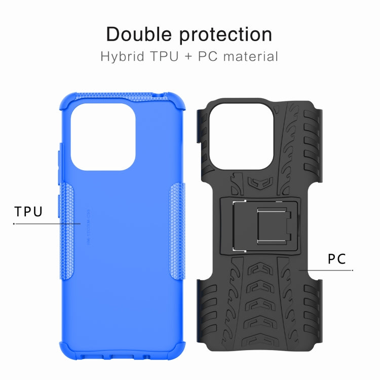 For Xiaomi Redmi 12C Tire Texture TPU + PC Phone Case with Holder(Purple) - Xiaomi Cases by PMC Jewellery | Online Shopping South Africa | PMC Jewellery