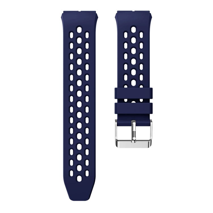 For Huawei Watch GT 2e Solid Color Round Hole Silicone Watch Band(Midnight Blue) - Smart Wear by PMC TechLife | Online Shopping South Africa | PMC TechLife