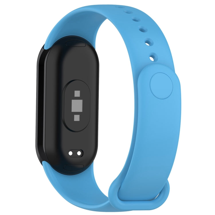 For Xiaomi Mi Band 8 Solid Color Silicone Plug Replacement Watch Band(Sky Blue) - Smart Wear by PMC TechLife | Online Shopping South Africa | PMC TechLife