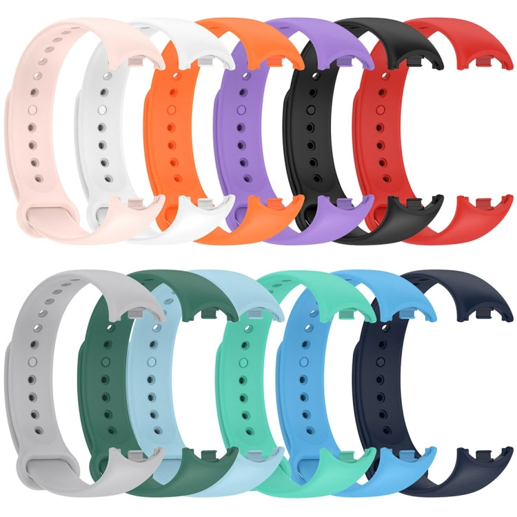 For Xiaomi Mi Band 8 Solid Color Silicone Plug Replacement Watch Band(Midnight Blue) - Smart Wear by PMC Jewellery | Online Shopping South Africa | PMC Jewellery