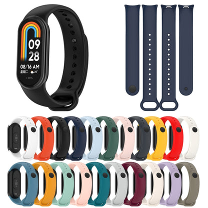 For Xiaomi Mi Band 8 Solid Color Stainless Steel Plug Replacement Watch Band (Starlight) - Watch Bands by PMC Jewellery | Online Shopping South Africa | PMC Jewellery