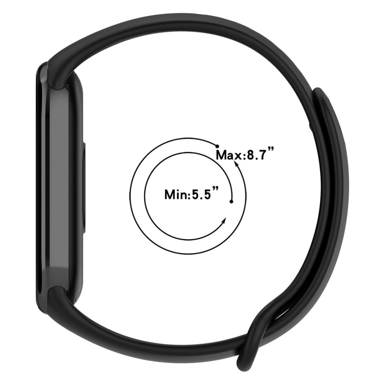 For Xiaomi Mi Band 8 Solid Color Stainless Steel Plug Replacement Watch Band (Yellow) - Watch Bands by PMC TechLife | Online Shopping South Africa | PMC TechLife