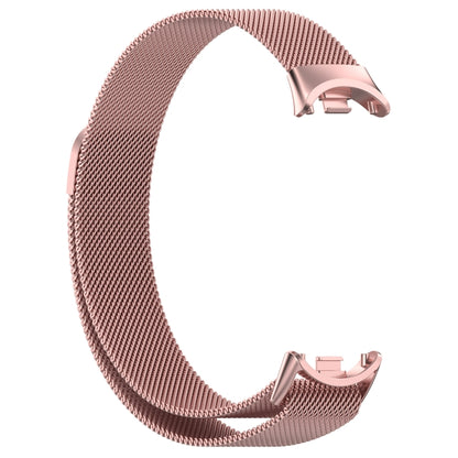 For Xiaomi Mi Band 8 Milanese Metal Watch Band(Rose Pink) - Smart Wear by PMC Jewellery | Online Shopping South Africa | PMC Jewellery
