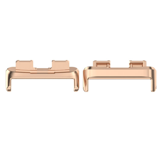 For Huawei Band 8 1 Pair Stainless steel Metal Watch Band Connector(Rose Gold) -  by PMC Jewellery | Online Shopping South Africa | PMC Jewellery