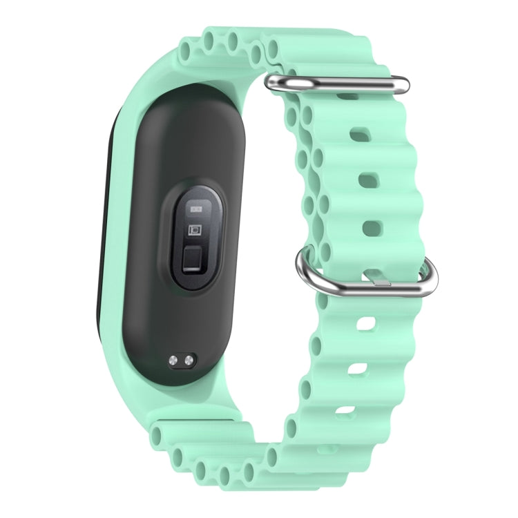 For Xiaomi Mi Band 7 / 6 / 5 / 4 / 3 Solid Color Marine Silicone Breathable Watch Band(Blue Sea) - Smart Wear by PMC Jewellery | Online Shopping South Africa | PMC Jewellery