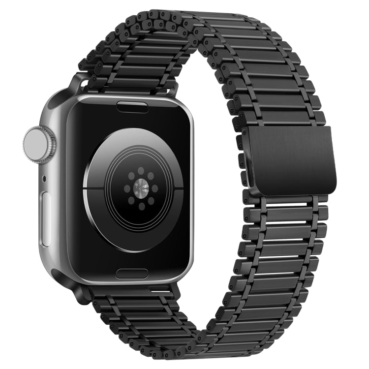 Chain Magnetic Stainless Steel Watch Band For Apple Watch Ultra 49mm / Series 8&7 45mm / SE 2&6&SE&5&4 44mm / 3&2&1 42mm(Black) - Smart Wear by PMC Jewellery | Online Shopping South Africa | PMC Jewellery