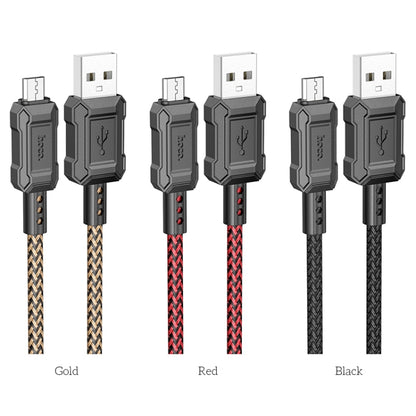 hoco X94 Leader 2.4A USB to Micro USB Charging Data Dable, Length:1m(Black) - Micro USB Cable by hoco | Online Shopping South Africa | PMC Jewellery