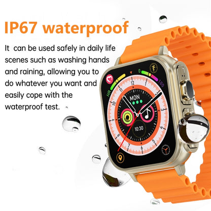 N22 2 in 1 1.96 inch HD Display Sport Bluetooth Call Earphone Smart Watch(Orange) - Smart Wear by PMC Jewellery | Online Shopping South Africa | PMC Jewellery