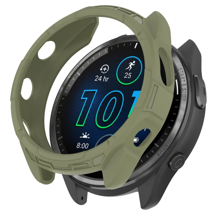 For Garmin Forerunner 965 Armor Hollow Watch Protective Case(Jungle Green) - Watch Cases by PMC Jewellery | Online Shopping South Africa | PMC Jewellery