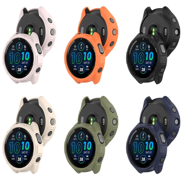 For Garmin Forerunner 965 Armor Hollow Watch Protective Case(Orange) - Watch Cases by PMC Jewellery | Online Shopping South Africa | PMC Jewellery