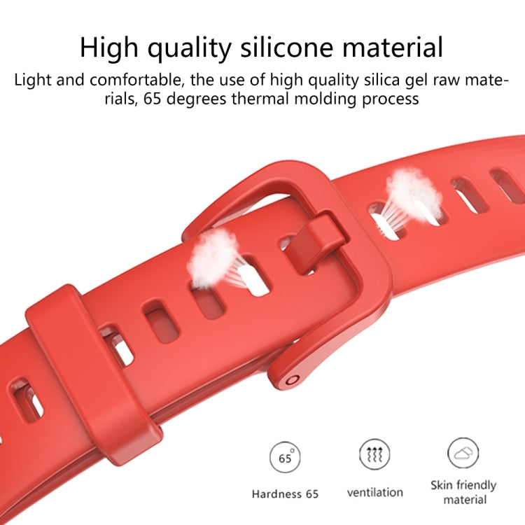 For Huawei Band 8 16mm Solid Color Silicone Replacement Watch Band(Orange) -  by PMC TechLife | Online Shopping South Africa | PMC TechLife