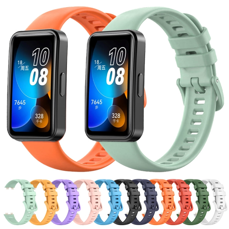 For Huawei Band 8 16mm Solid Color Silicone Replacement Watch Band(Orange) -  by PMC TechLife | Online Shopping South Africa | PMC TechLife