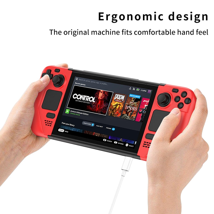 GKK For Steam Deck Color Contrast Anti-fall Game Console Case(Black) - Cover Case by GKK | Online Shopping South Africa | PMC TechLife | Buy Now Pay Later Mobicred