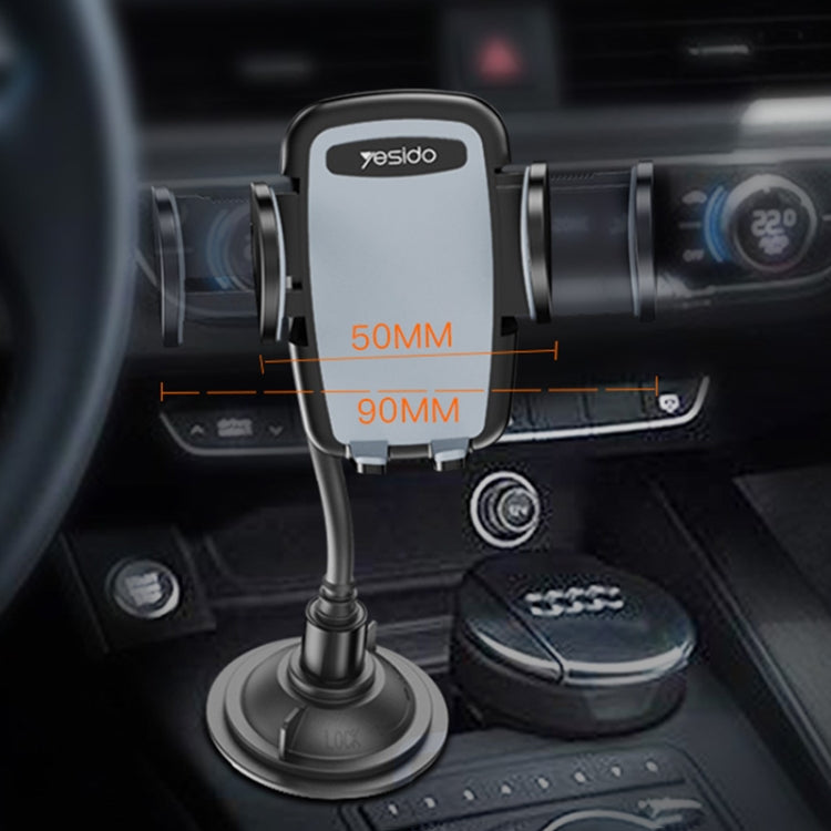 Yesido C112 Universal Car Water Cup Holder Telescopic Hose Phone Holder(Black) - Car Holders by Yesido | Online Shopping South Africa | PMC Jewellery