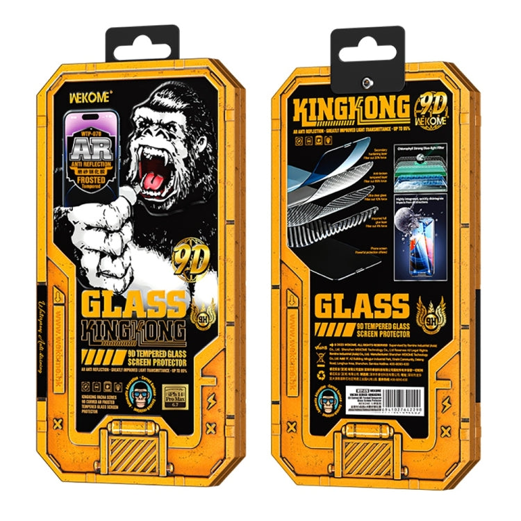 For iPhone 13 WK WTP-070 King Kong Vacha 9D Curved AR Frosted Tempered Glass Film(Black) - iPhone 13 Tempered Glass by WK | Online Shopping South Africa | PMC Jewellery