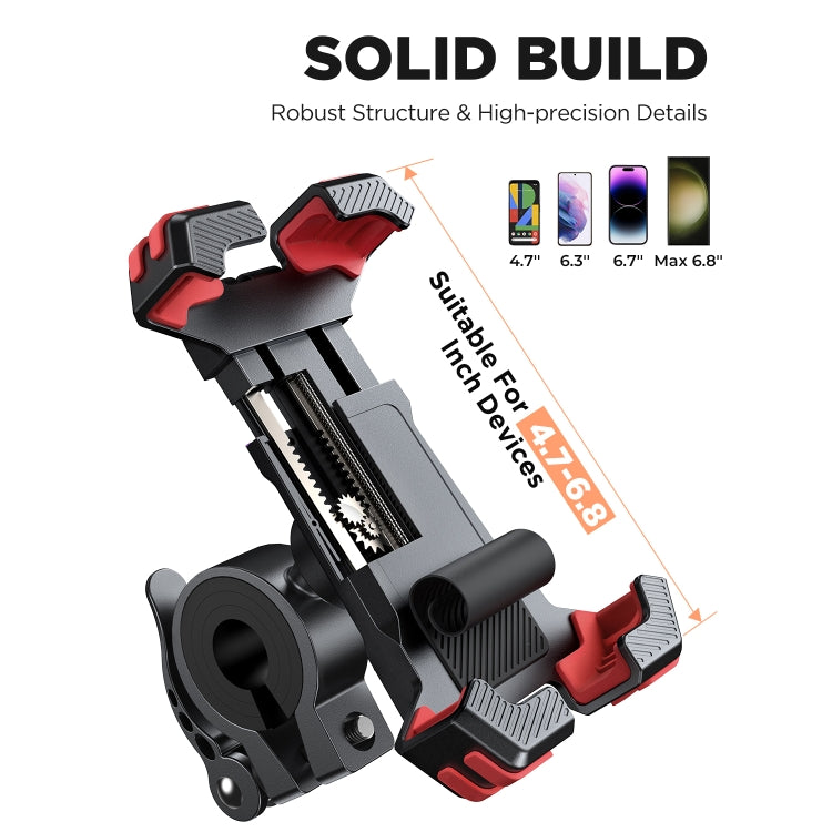 JOYROOM JR-ZS360 Bicycle Handle Phone Mount Compatible with 4.7-6.8 inch(Black) - Holders by JOYROOM | Online Shopping South Africa | PMC Jewellery